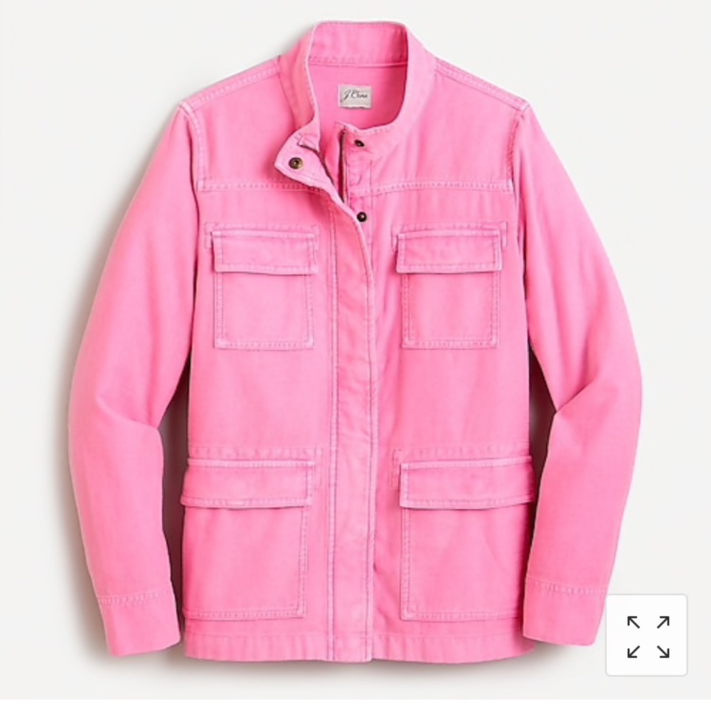🌸 J Crew PINK Garment-dyed military jacket